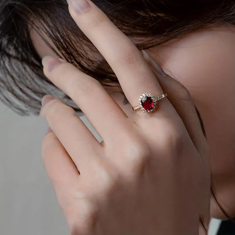 Pierścionek Empress Red | Złoto - Image 2