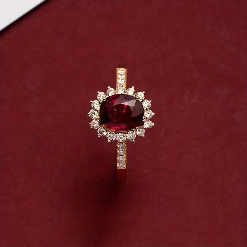 Pierścionek Empress Red | Złoto - Image 3