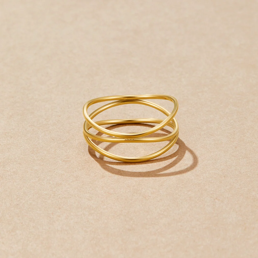 Infinity Loop - Kolczyk złoty