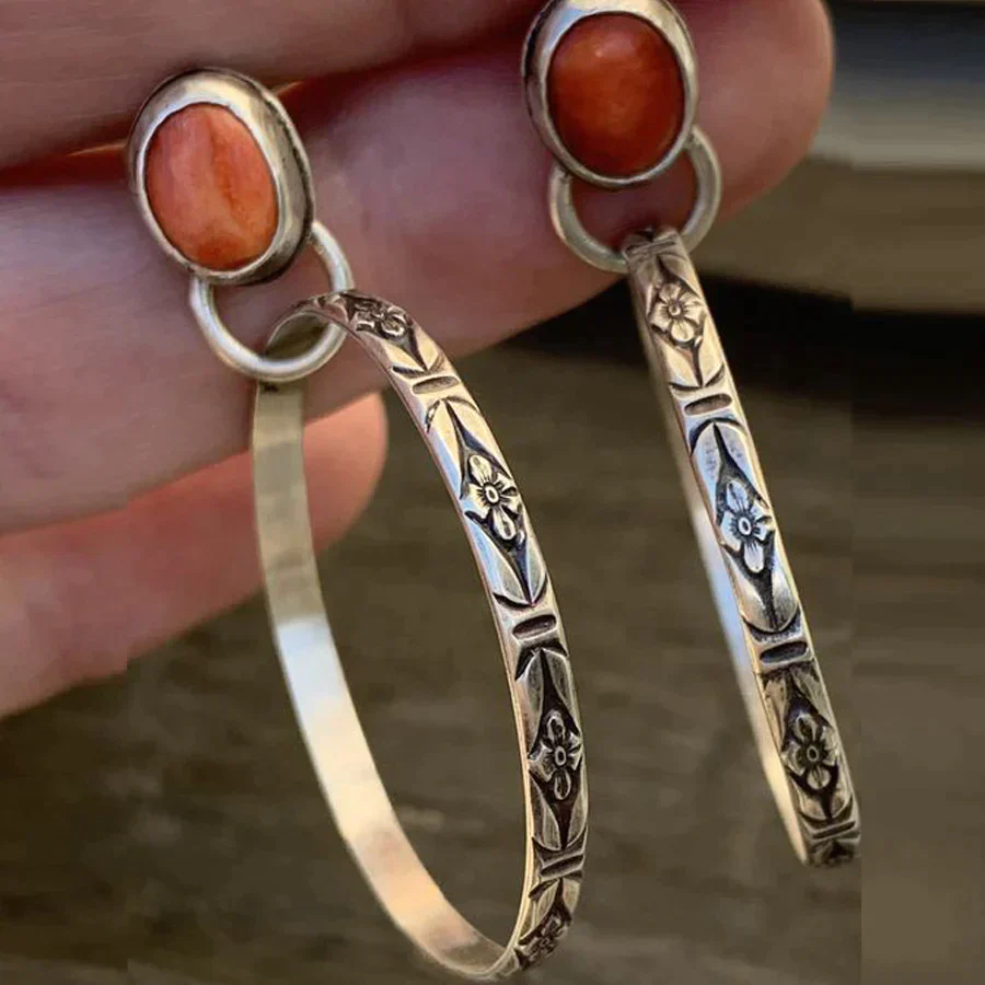 Kolczyki Boho Vintage Onyx