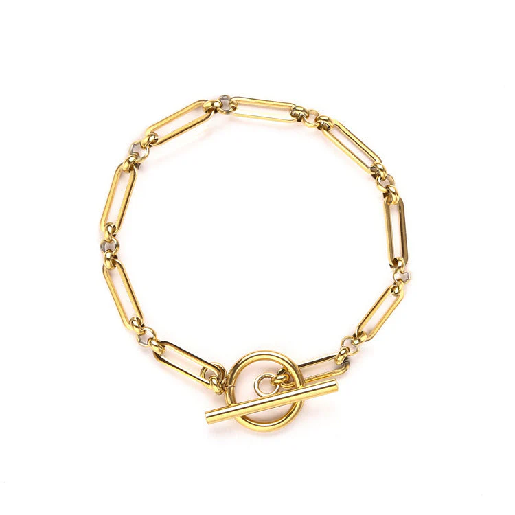 Bransoleta Link T-Bar | Złoty