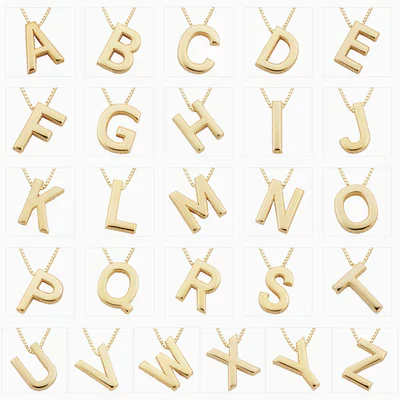 Naszyjnik z inicjałami Love Letter | Białe złoto - Image 5