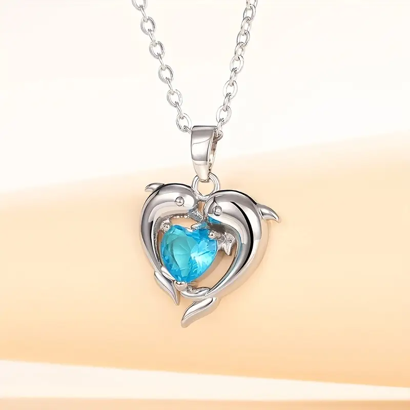 Naszyjnik bliźniaczy Oceanheart | Białe złoto