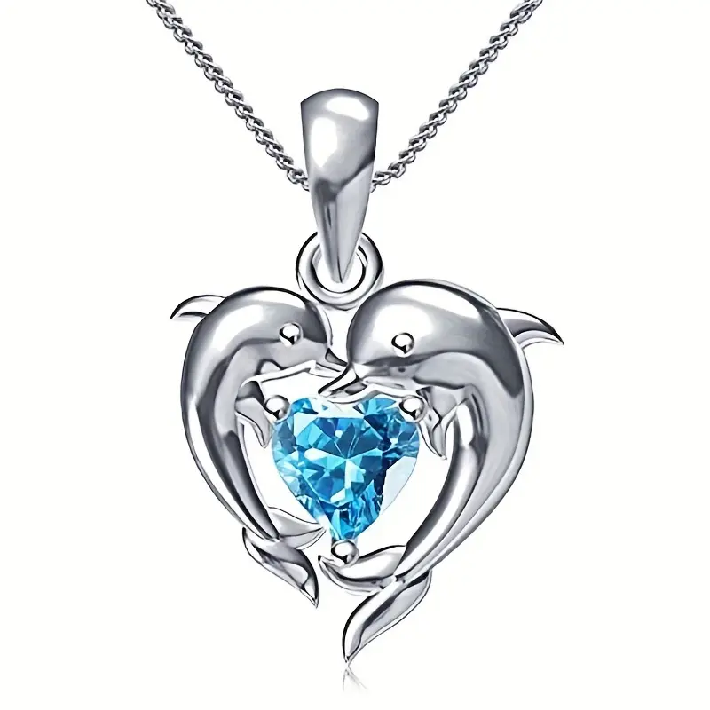 Naszyjnik bliźniaczy Oceanheart | Białe złoto - Image 2