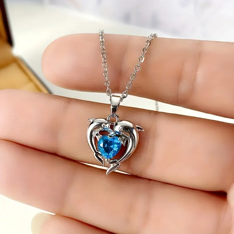 Naszyjnik bliźniaczy Oceanheart | Białe złoto - Image 4
