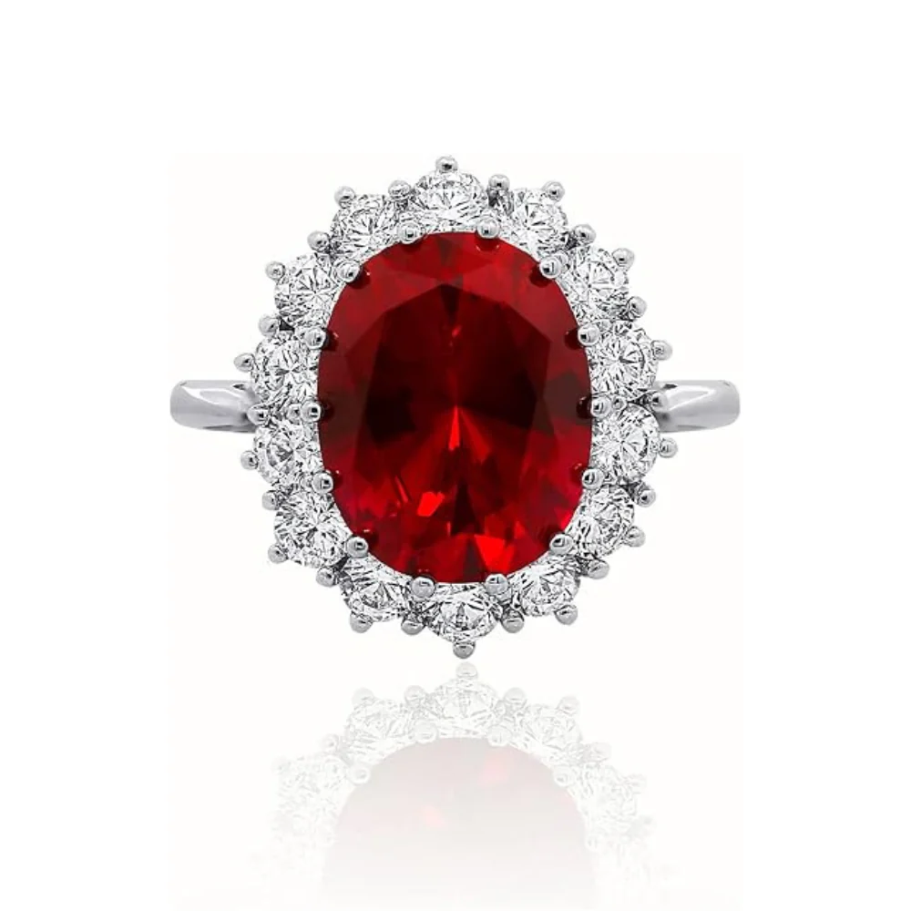 Pierścionek z rubinem Scarlet Crown | Białe złoto - Image 3